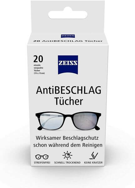 Zeiss Antibeschlag Tücher (20 Stk.)